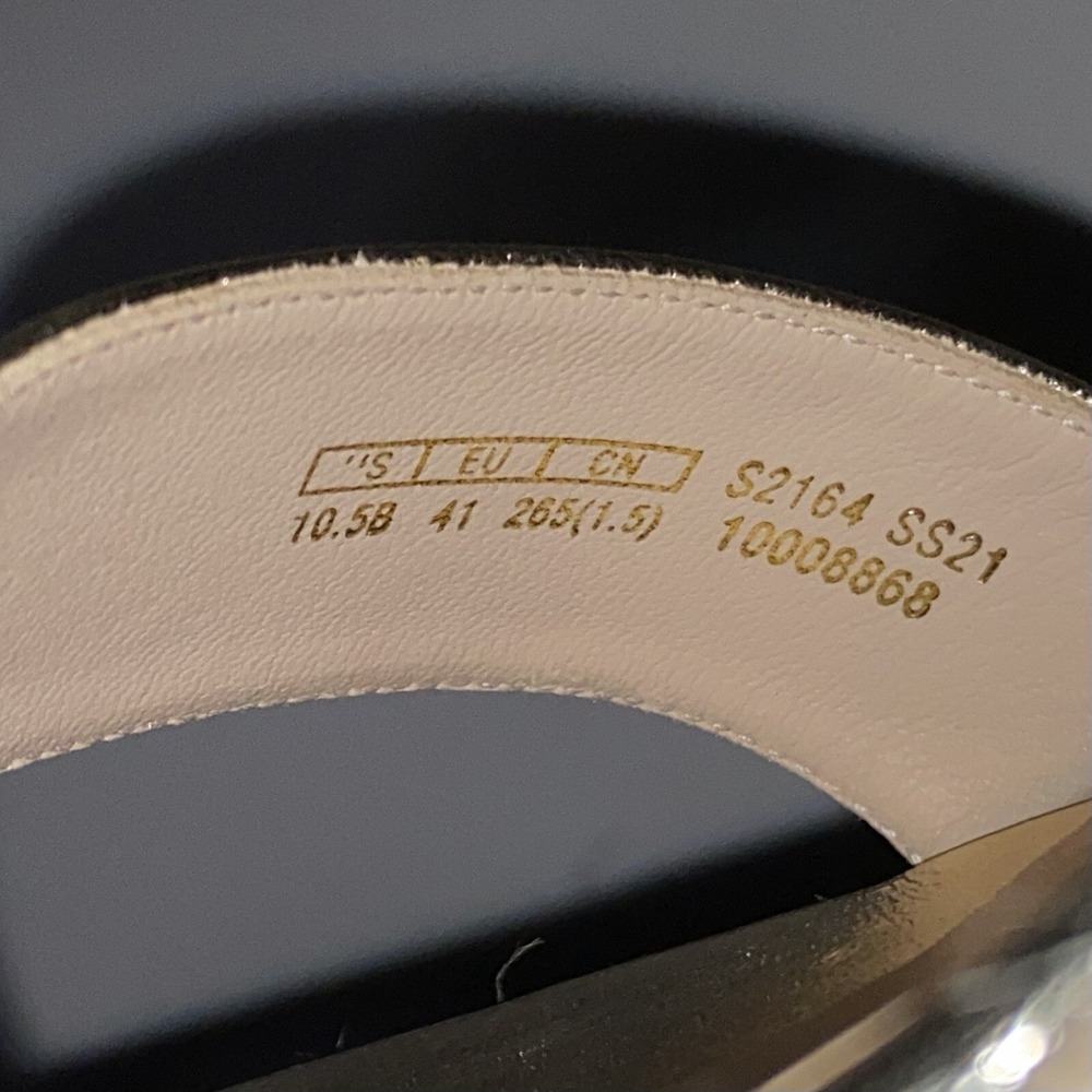 Stuart Weitzman Wedge Sandals Lexia Leather Ankle Strap Shoes Women's 10.5 $375 - Picture 8 of 8